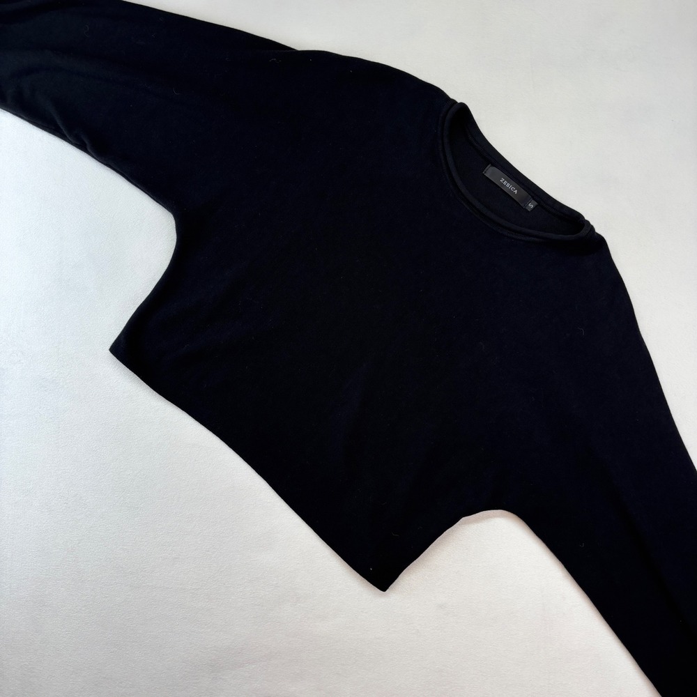 Zesica Black Dolman Sleeve Sweater Round Neck Knit‎ Pullover Womens Sz S